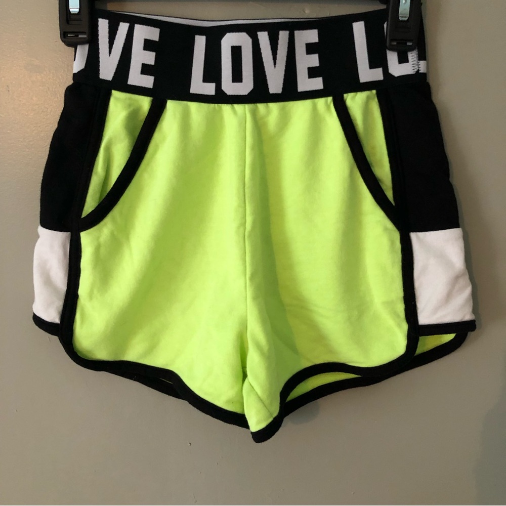LOVE Lime Green Mini Shorts Size XS